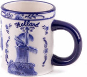 Delfts Blauw Embossed Mok Molens Holland - Souvenir