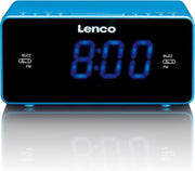Lenco CR-520 - Wekkerradio met USB-aansluiting en AUX-ingang - Blauw