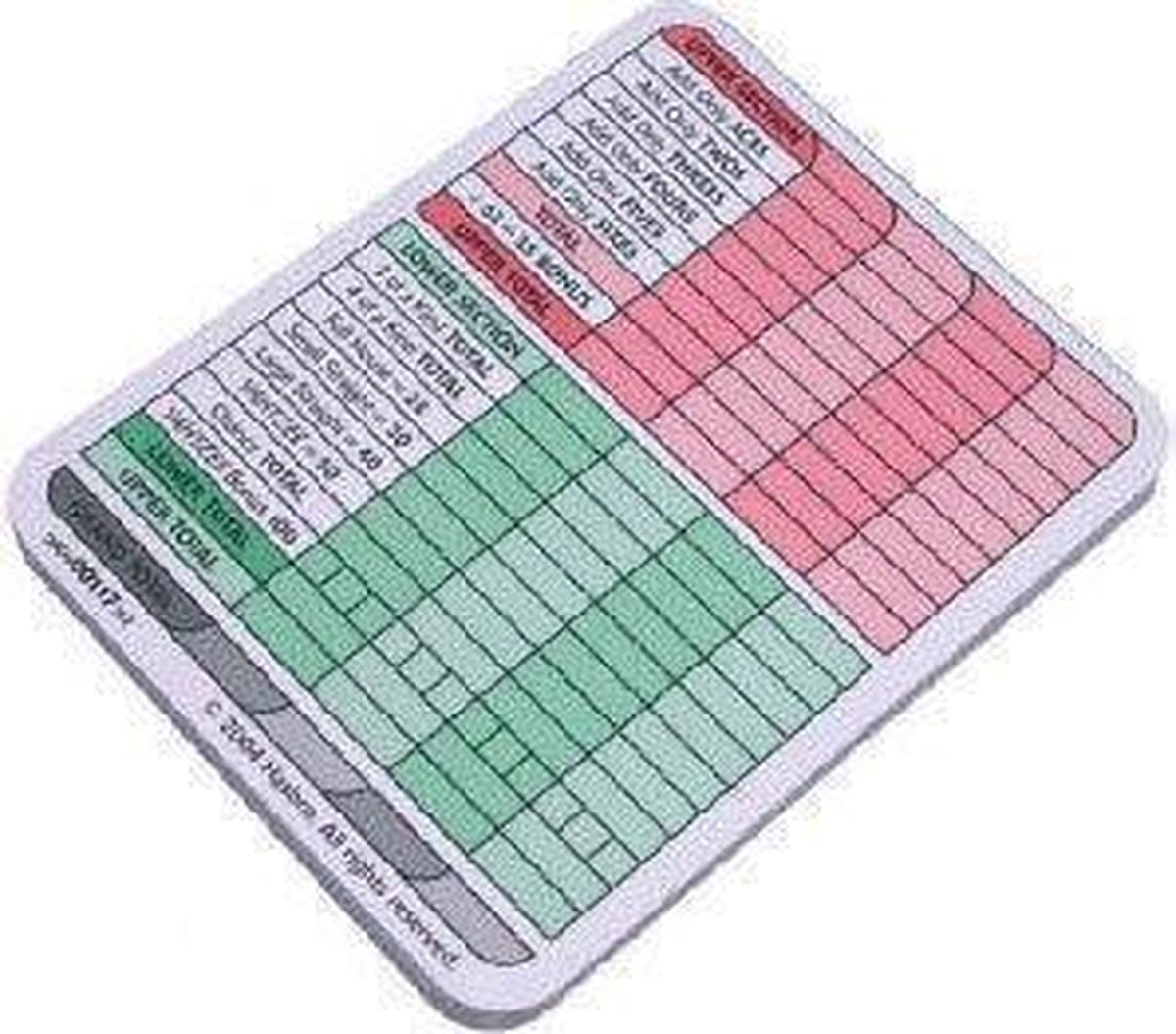 Yahtzee Scoreblocks