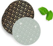4 Luxe Glazen Onderzetters - Design Gouden Bogen - Rond