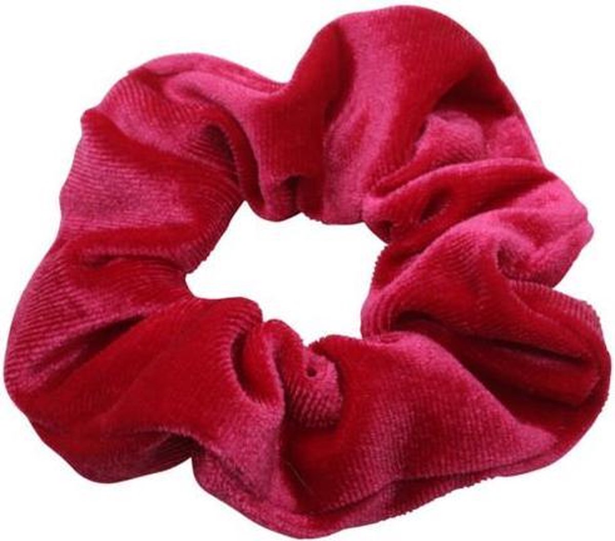 IRSA Scrunchie Velvet Donker Roze - haarwokkel - Haarelastiek - Haaraccessoire (1 stuk)