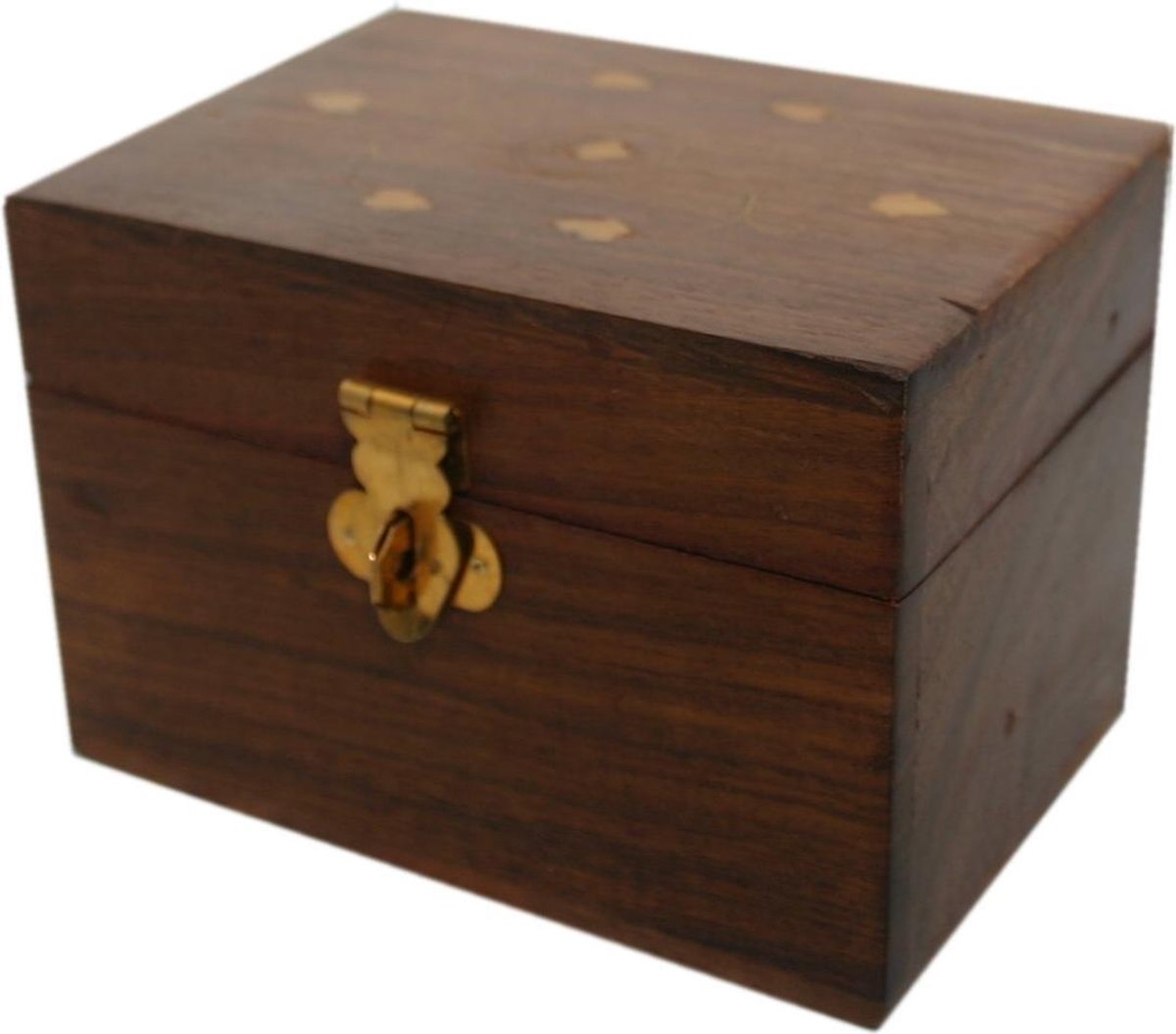 Opbergdoos van sheesham hout met een mix 6 geur oliën