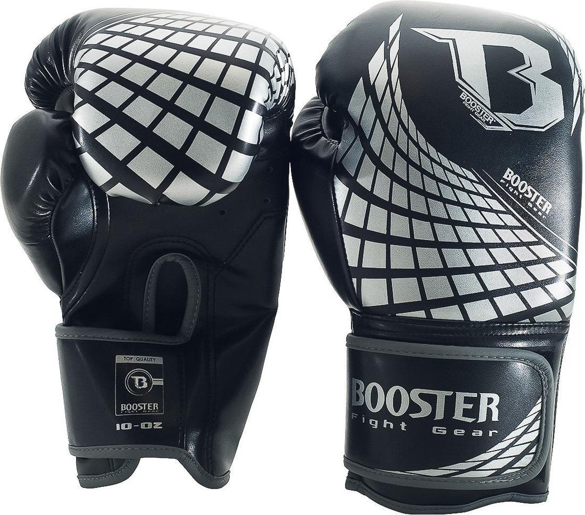 Booster BFG (kick)bokshandschoenen Cube Zwart/Zilver 16oz