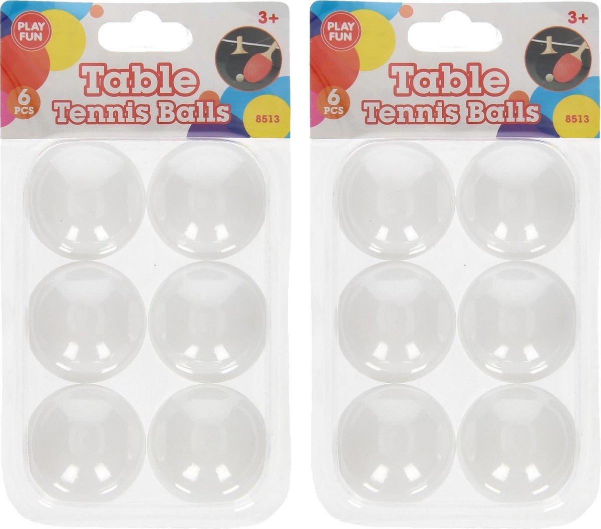 12x stuks Tafeltennis pingpong balletjes 40 mm/4 cm - 12 stuks - Sportief speelgoed - Sporten - Tafeltennissen