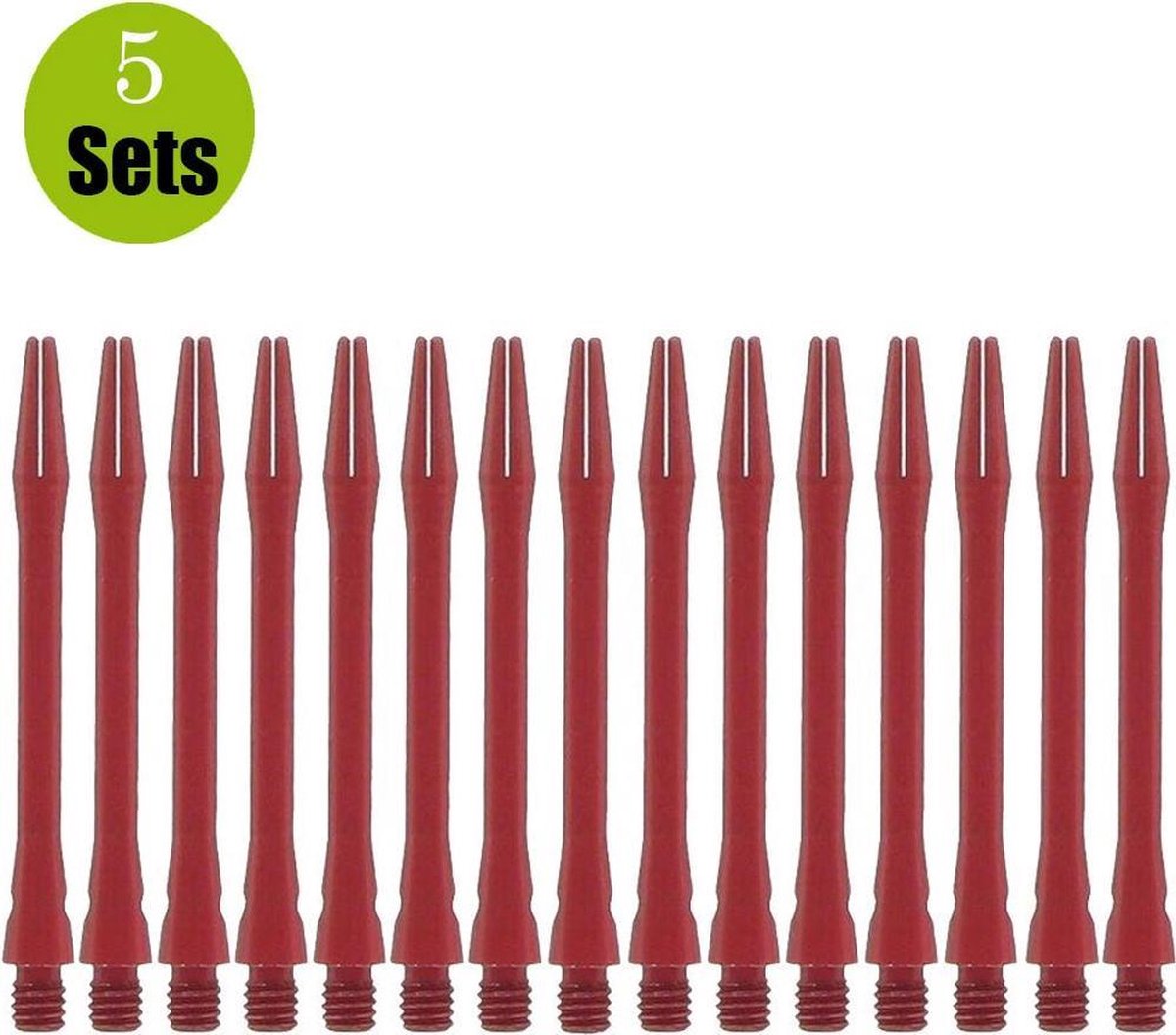 Aluminium Dart Shafts - Rood - Medium - (5 Sets)
