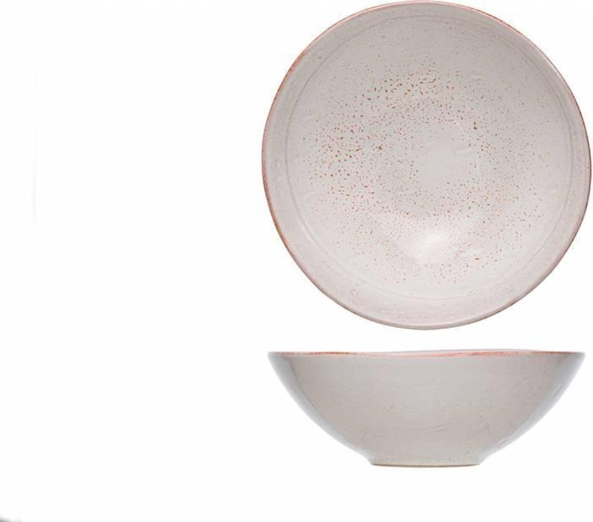 Cosy en Trendy Eleonora Pink Schaal D17.5xh6.5cm - Aardewerk (set van 4) En Yourkitchen E-kookboek - Heerlijke Smulrecepten