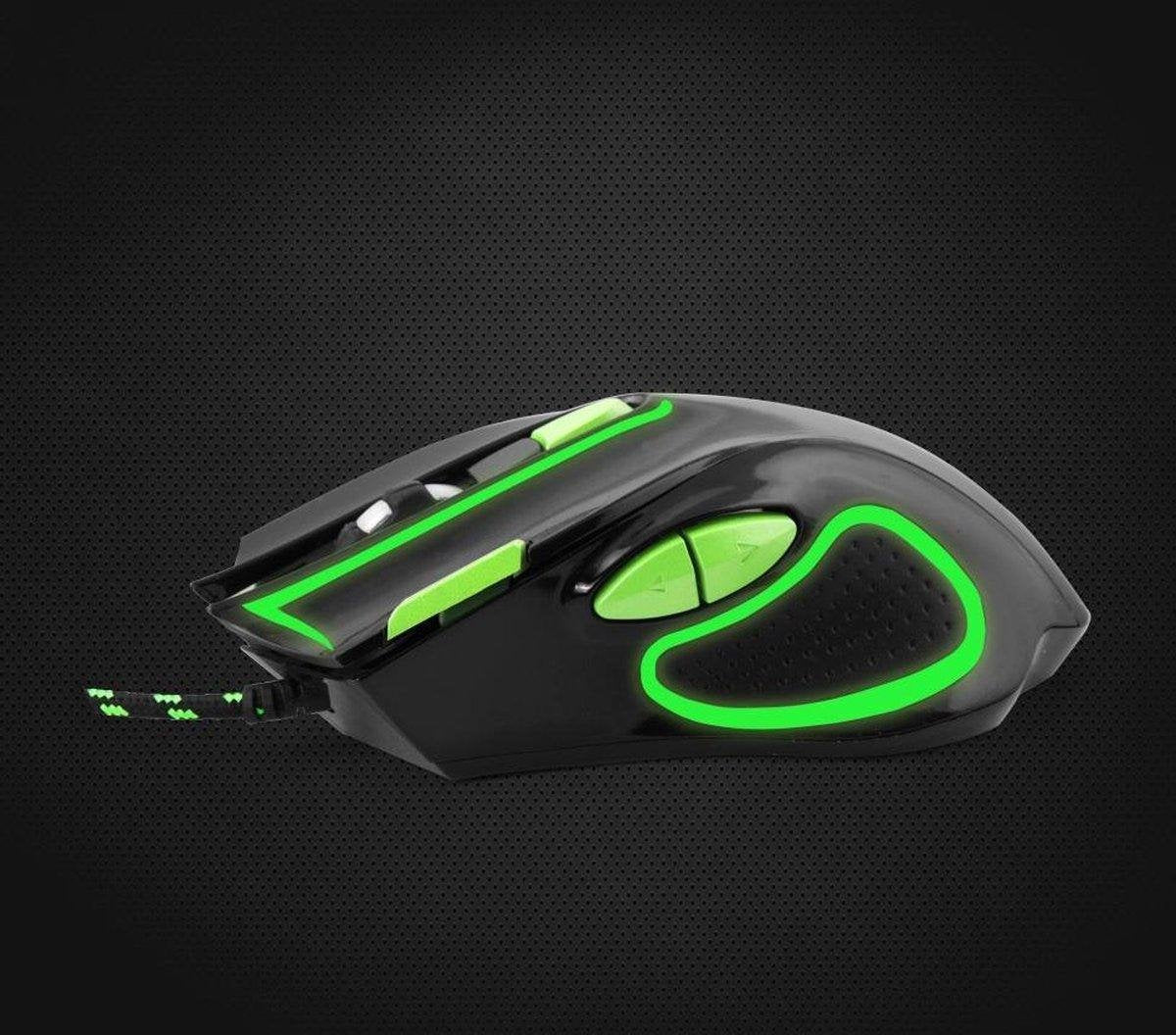 GAMING MUIS - LED 7D OPTICAL  HAWK ZWART-Z