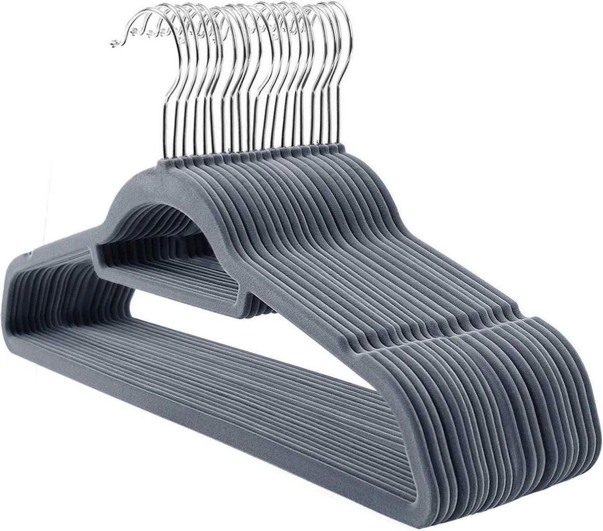 Nancy's - Ruimtebesparende Antislip kleerhangers - 20 Stuks - Ultra Dunne Kleerhangers met 360 graden draaibare haak - Kledinghangers