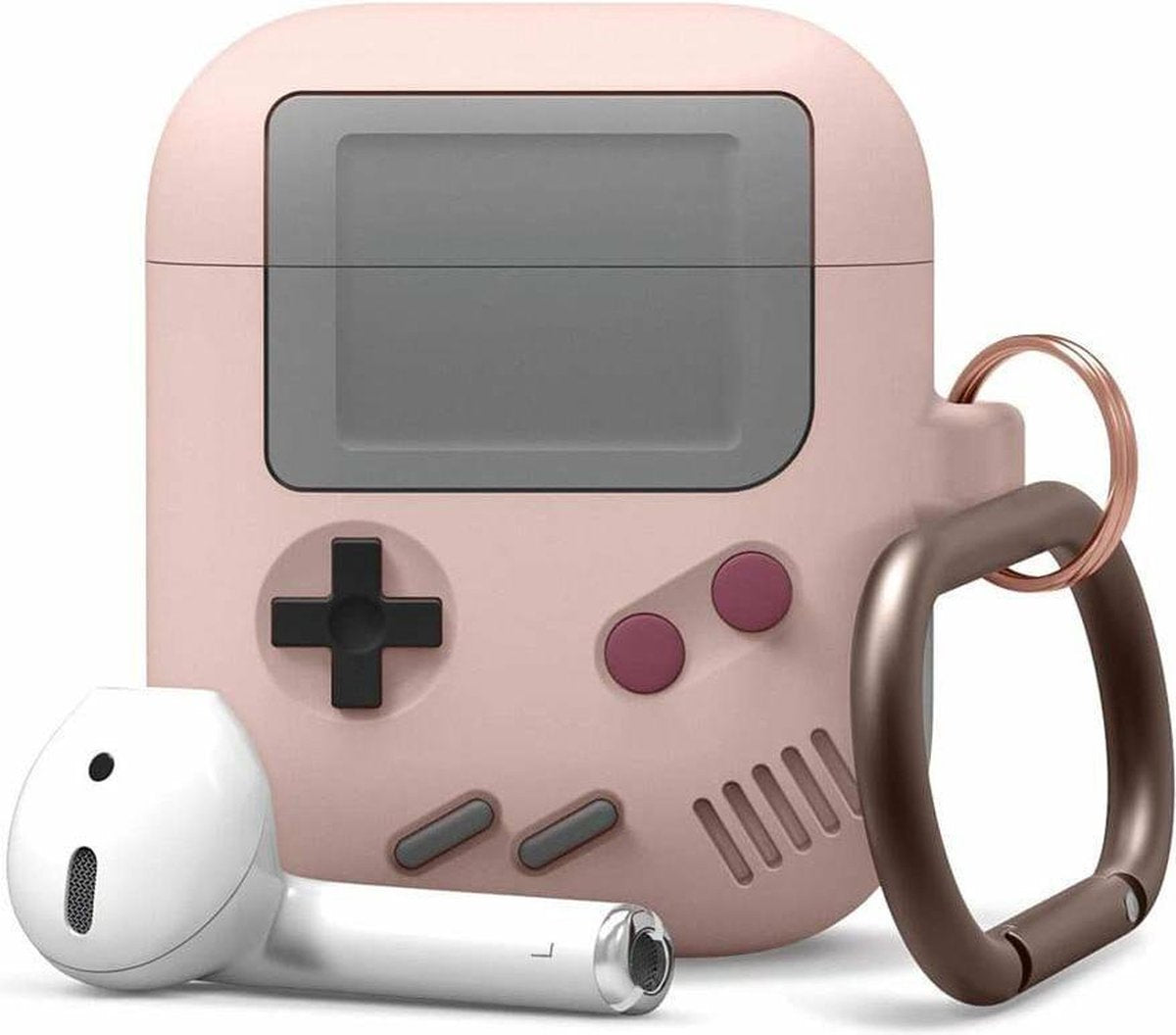 Game Console Case Cover Voor Airpods - Siliconen Roze | Watchbands-shop.nl