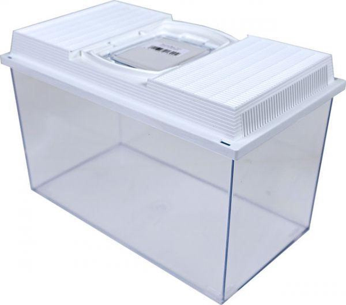 Savic aquarium plastic met wit kapje 10 ltr
