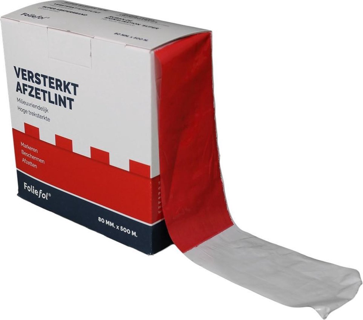 Ivana - Afzetlint - Afzetband - Rood/Wit - 500m x 8cm