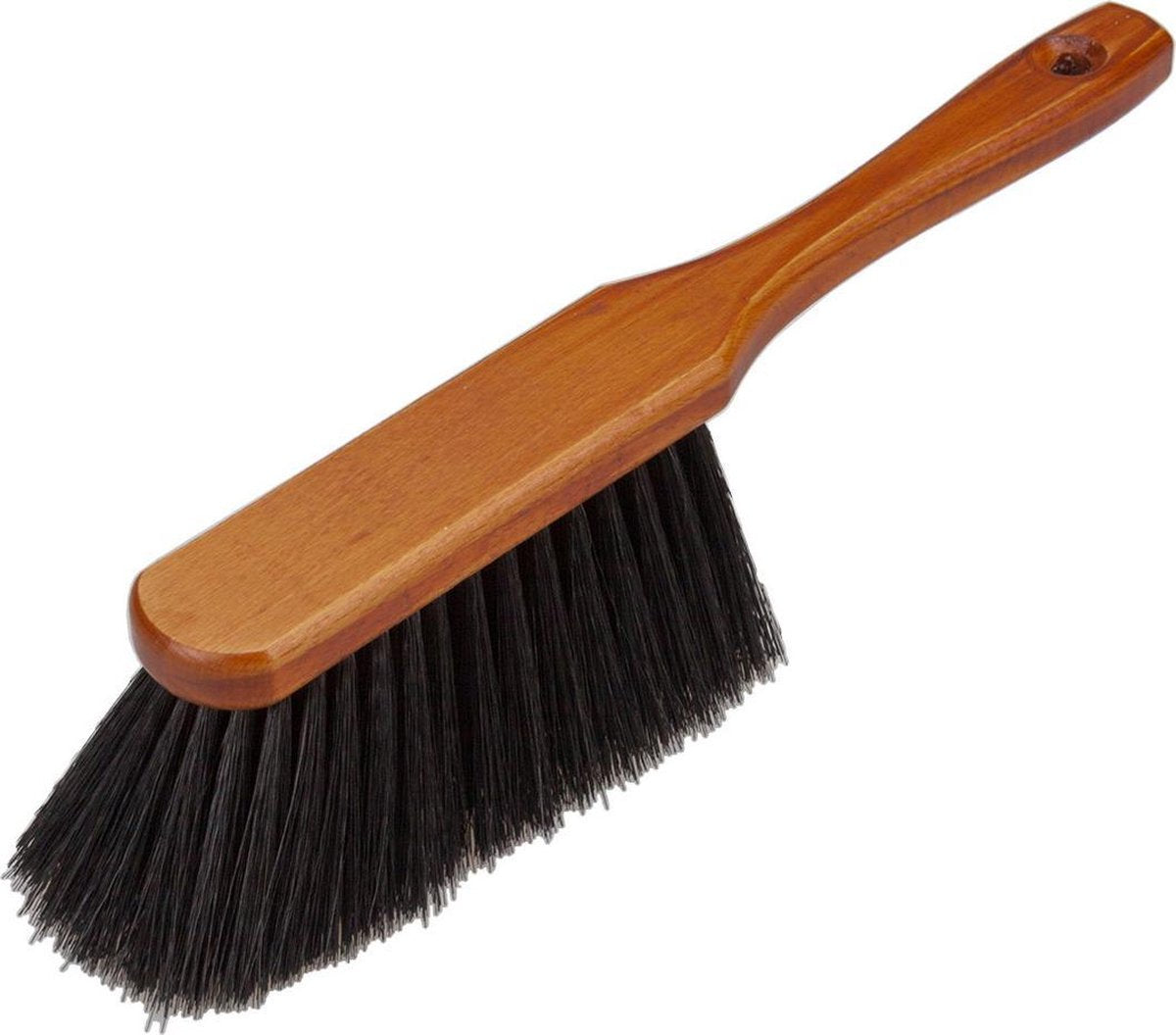 Houten stoffer/handveger bruin voor binnen  - Zachte borstels/stoffers
