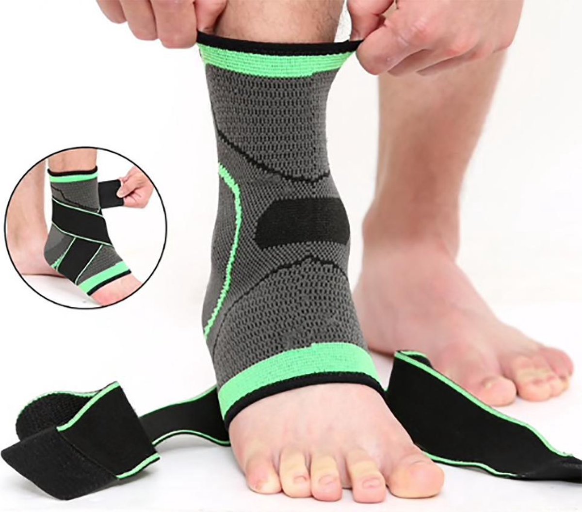 Enkel steunband bandage voor enkel brace met nylon strap steunkous / Large / HaverCo