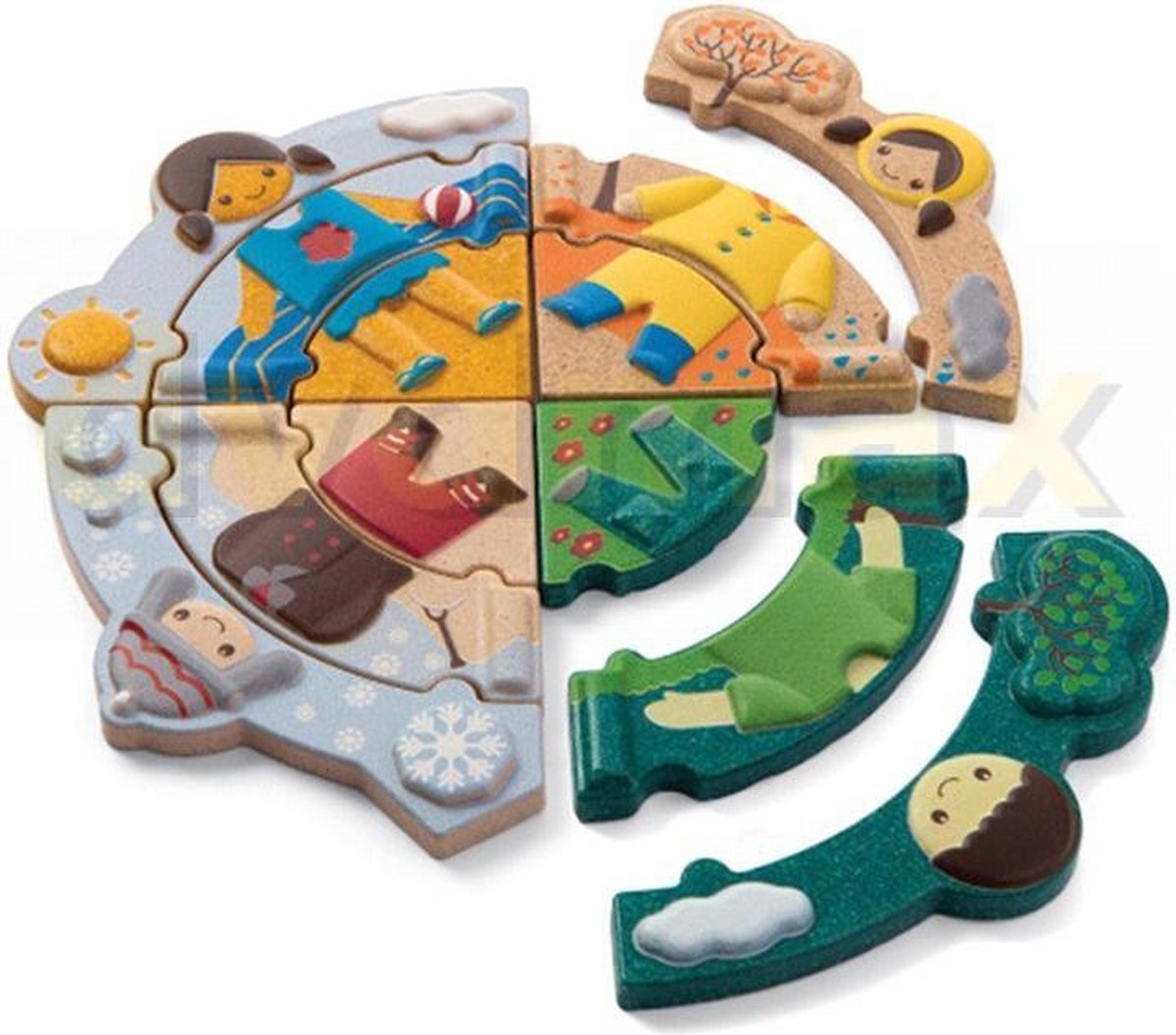 Plan Toys houten puzzel Vier seizoenen 5666