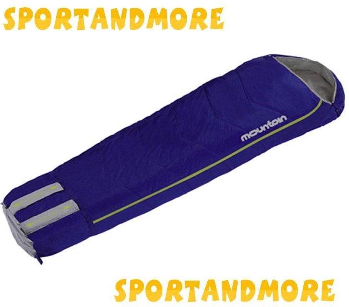 Royalbeach Mummie slaapzak - Model Mountain Zoom - Blauw - Recht sluitend 1300 - Rechtssluitend