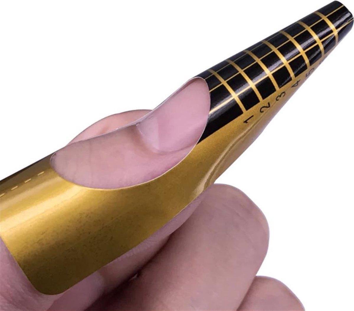 Winkrs | Nagel sjablonen - Nail Art - Beauty & Make-up - French Manicure - Goud | 100 stuks