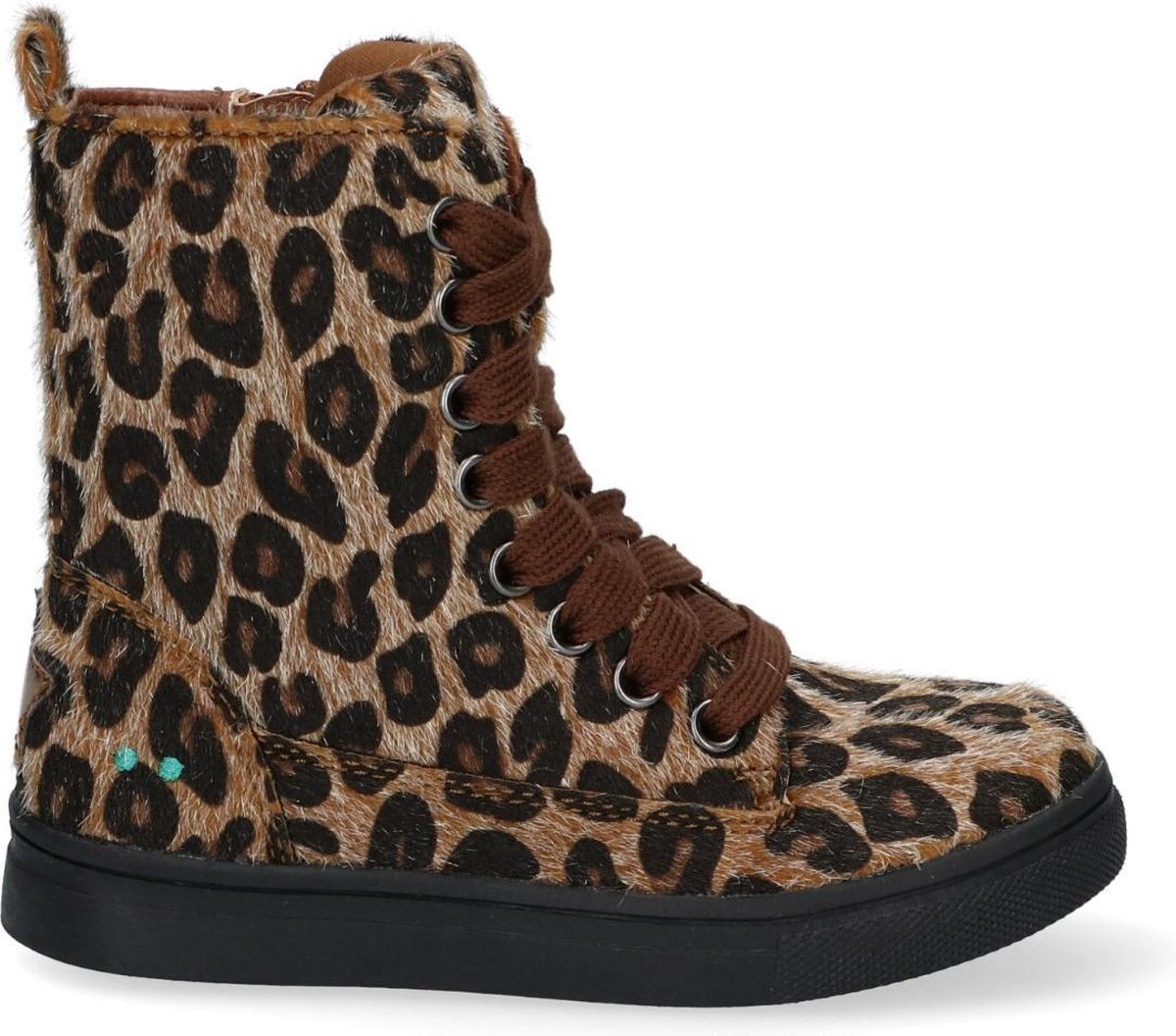 Bunnies JR 220942-713 Meisjes Biker Boots - Bruin - Imitatieleer - Veters