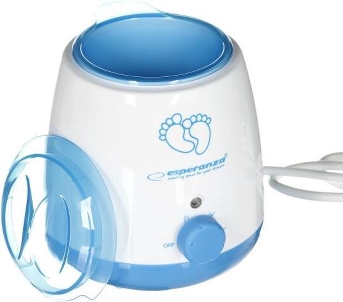 Esperanza PUMPKIN Flessenwarmer - Voor Elke Babyfles - Wit/Blauw