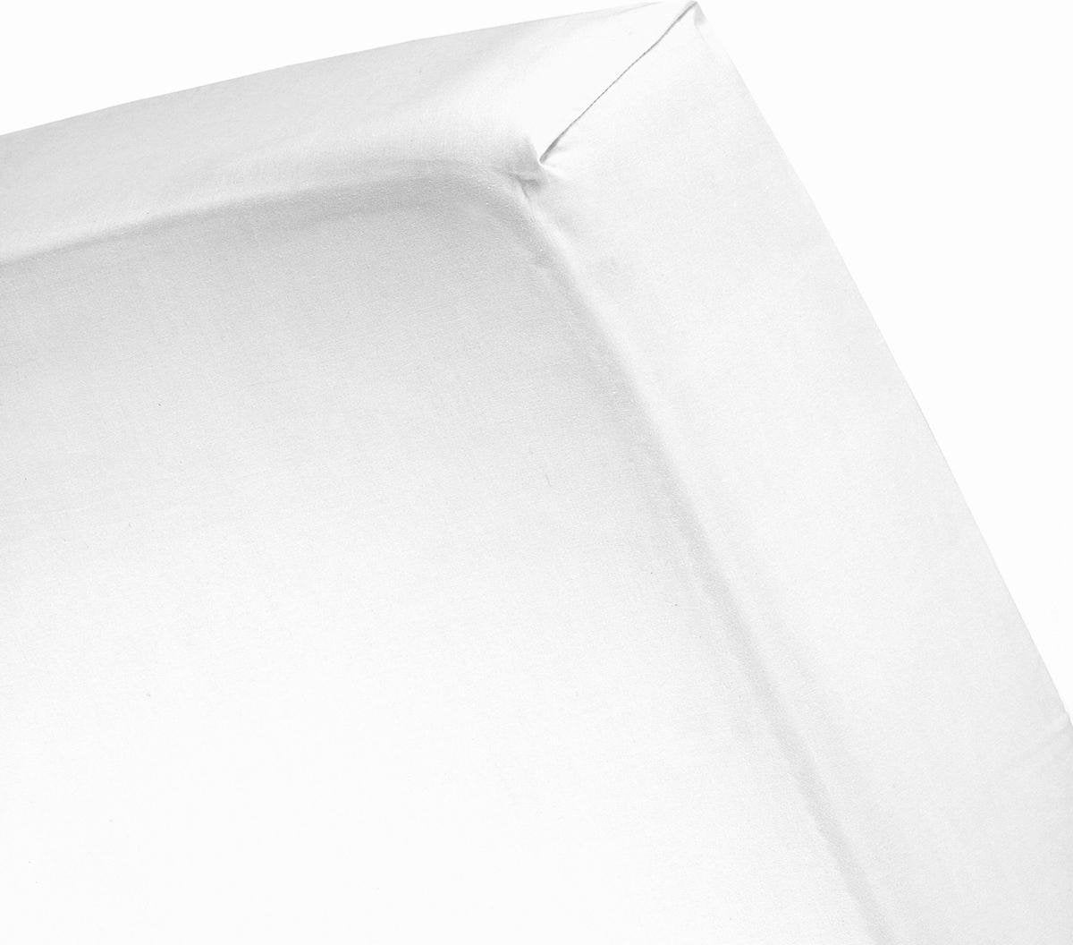 Damai - Hoeslaken (tot 15 cm) - Katoen - 60 x 120 cm - White