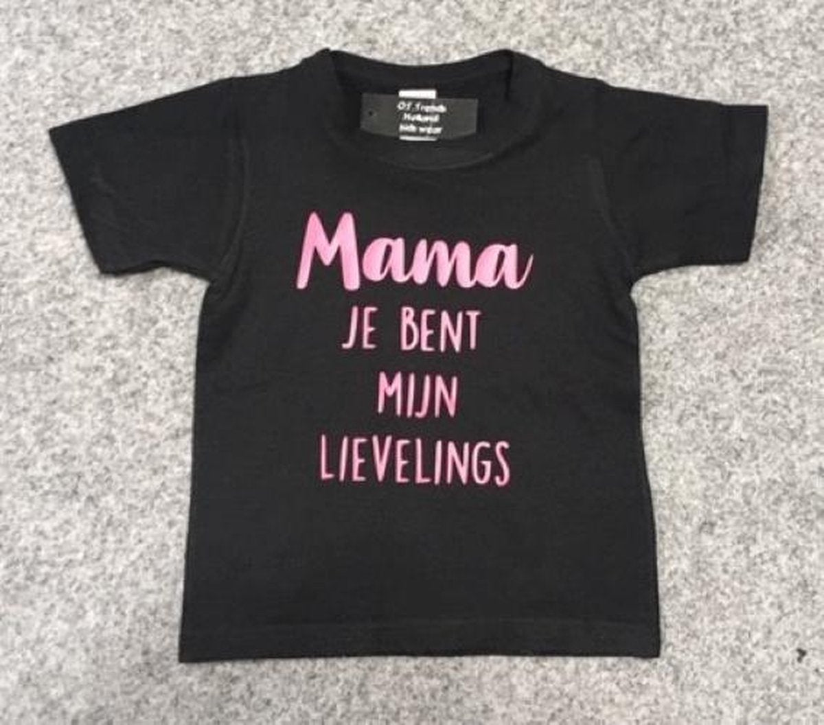 T-Shirt MAMA je bent mijn lievelings zwart maat 92