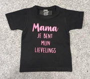 T-Shirt MAMA je bent mijn lievelings zwart maat 92