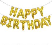 Folie-ballonnen 16 INCH / 40 CM met letters 'HAPPY BIRTHDAY' in GOUDkleur (31268)