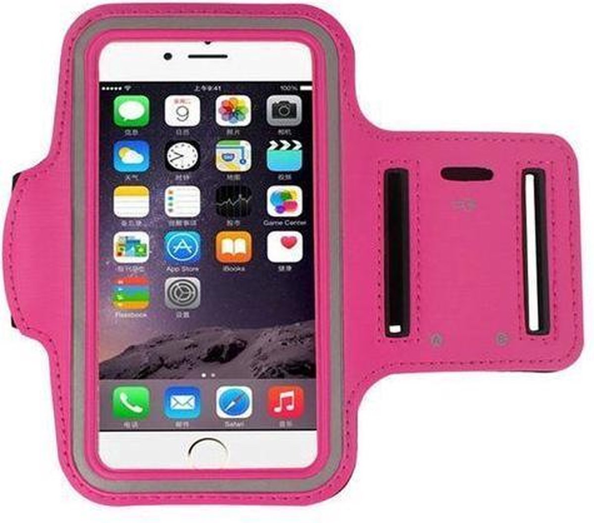 iPhone 8 hoes Sport armband Hardloopband Hoesje Roze