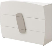 FREEZY Kinderladekast - 3 laden - Mdf - Wit / Grijs - L100 x D42 x H78 cm