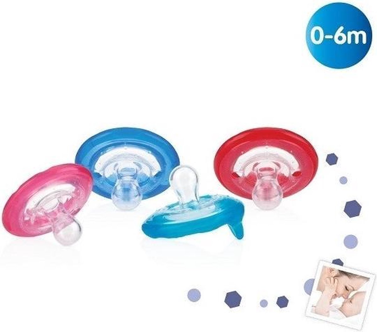Nûby Fopspeen Natural Flex | 0-6 maanden-Roze