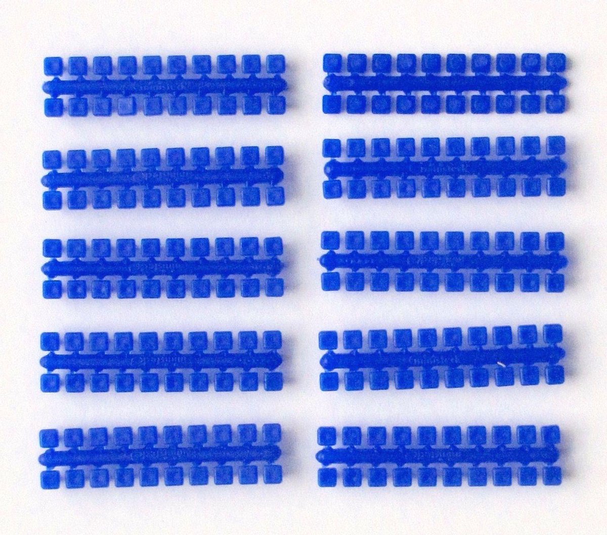 Ministeck: 10x 1 punt kleuren strips (donkerblauw)
