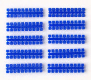 Ministeck: 10x 1 punt kleuren strips (donkerblauw)
