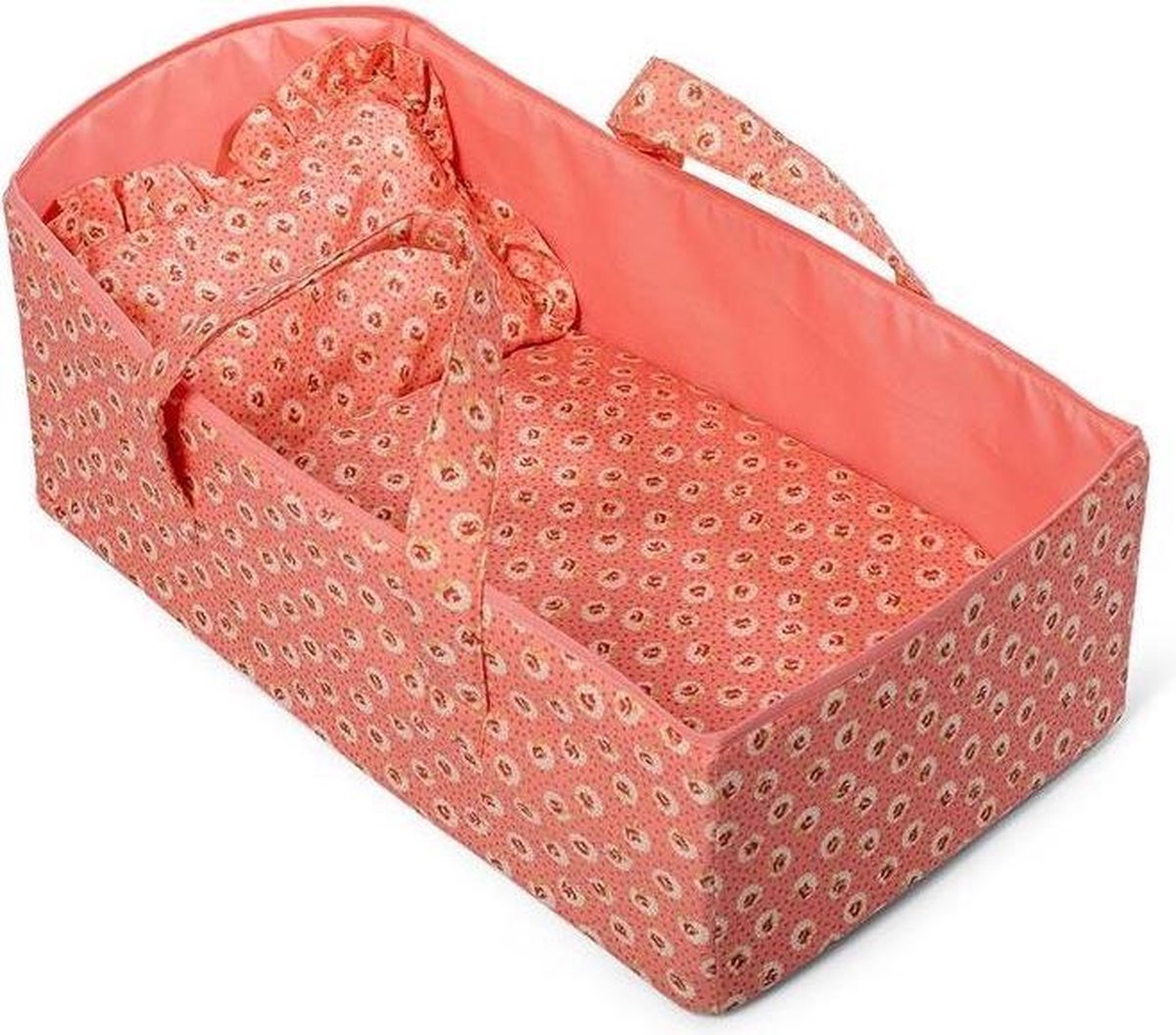 Mini Mommy Poppenreiswieg Dusty 43 Cm Katoen Roze 2-delig