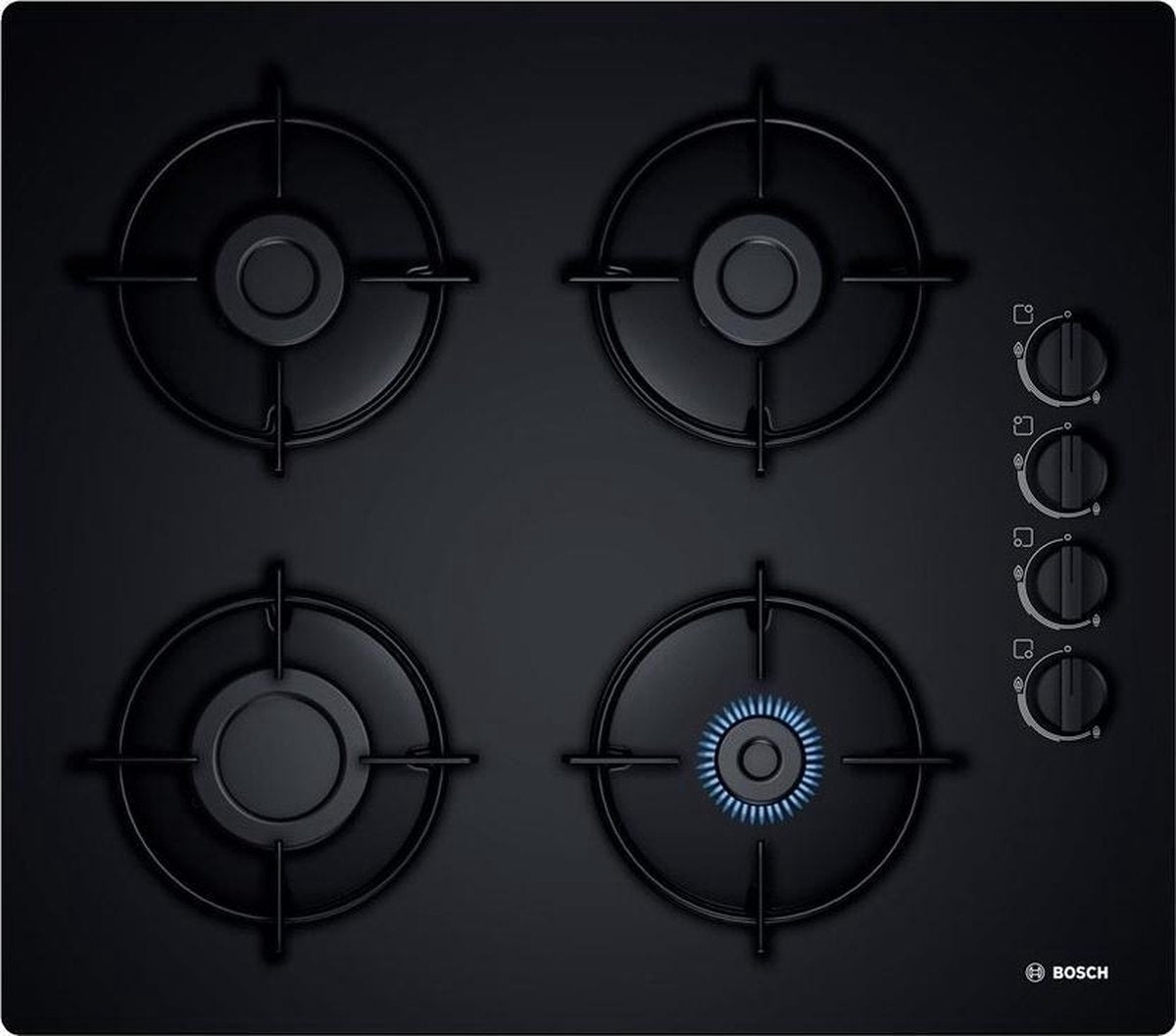 Bosch POP6B6B10 - Gaskookplaat - Zwart
