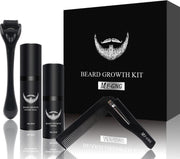 Baardverzorgingset | Baardgroei kit | Dermaroller (Baardroller) + desinfectie spray + Baardgroei olie + Baardkam | Baardverzorging set| Baard verzorging set