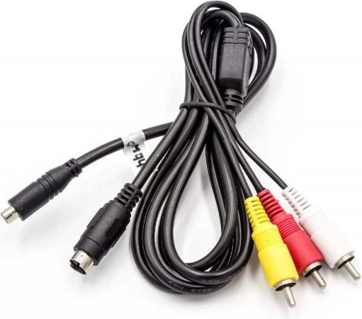 VHBW Camera Tulp composiet en S-VHS A/V kabel compatibel met Sony VMC-30FS / zwart - 1