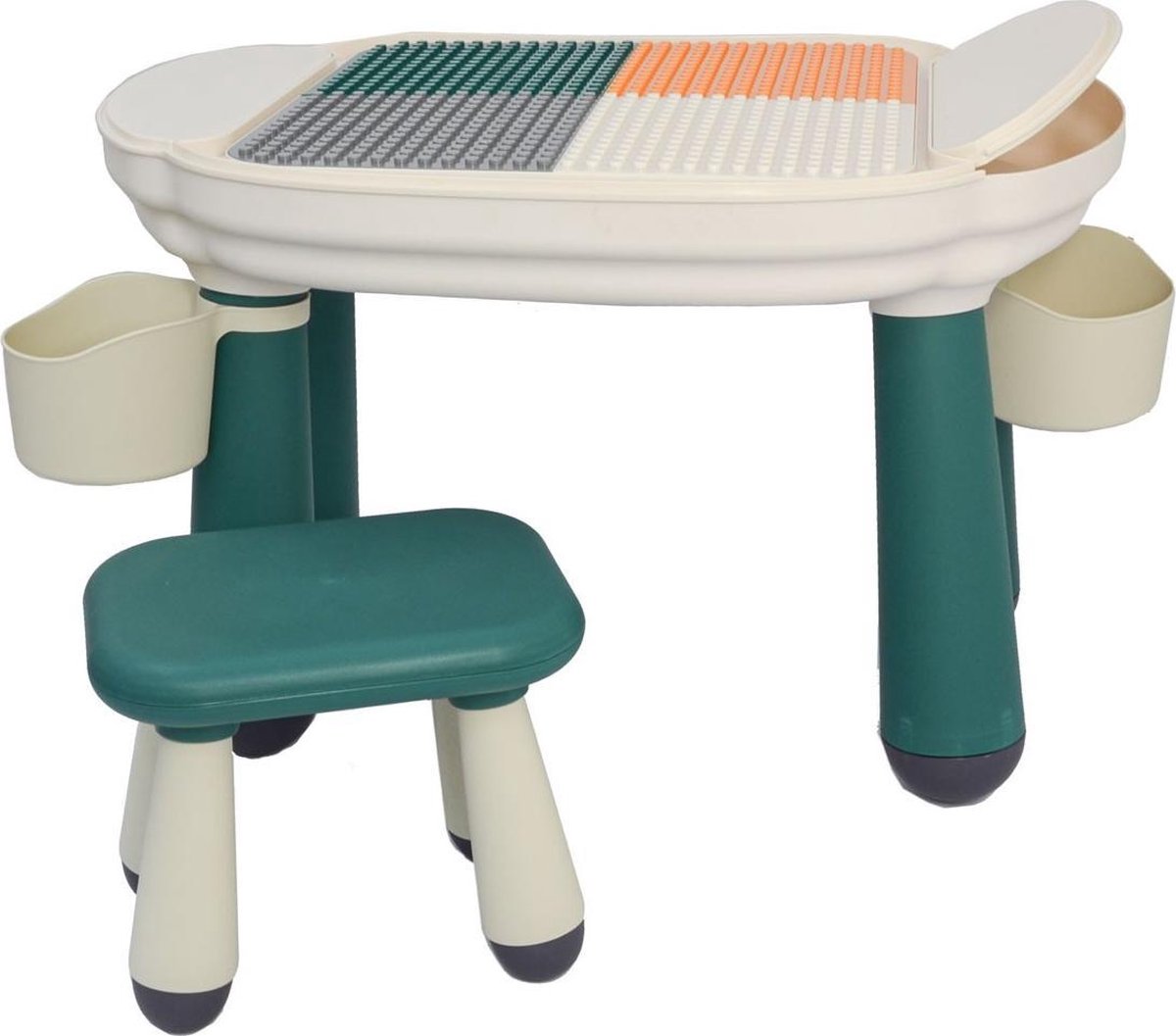 3-in-1 Speeltafel - LEGO DUPLO Compatibel - Kindertafel en Stoel - 1 Jaar +