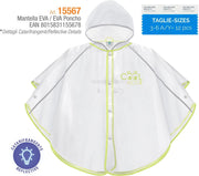 Perletti Regenponcho Cool Kids 98-104 Junior Transparant/groen