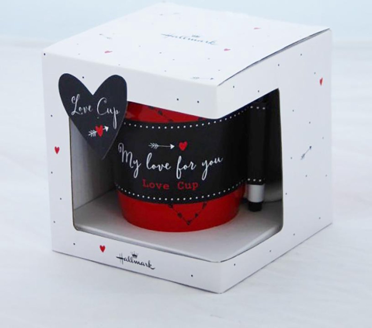 Love mug/beker - Hallmark - Writable - Rood