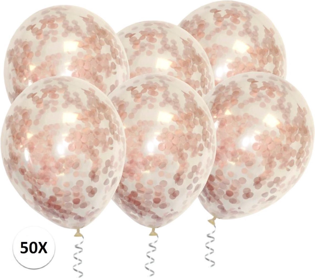 Rose Gouden Confetti Ballonnen 50 Stuks Luxe Feestversiering Verjaardag Bruiloft Ballon Rose Goud Papier Confetti Ballon