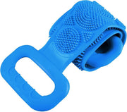 Medicca - Rug Scrubber - Scrub - Massage - Borstel - Huidborstel - Anti Cellulitis - Siliconen - 70cm - Blauw