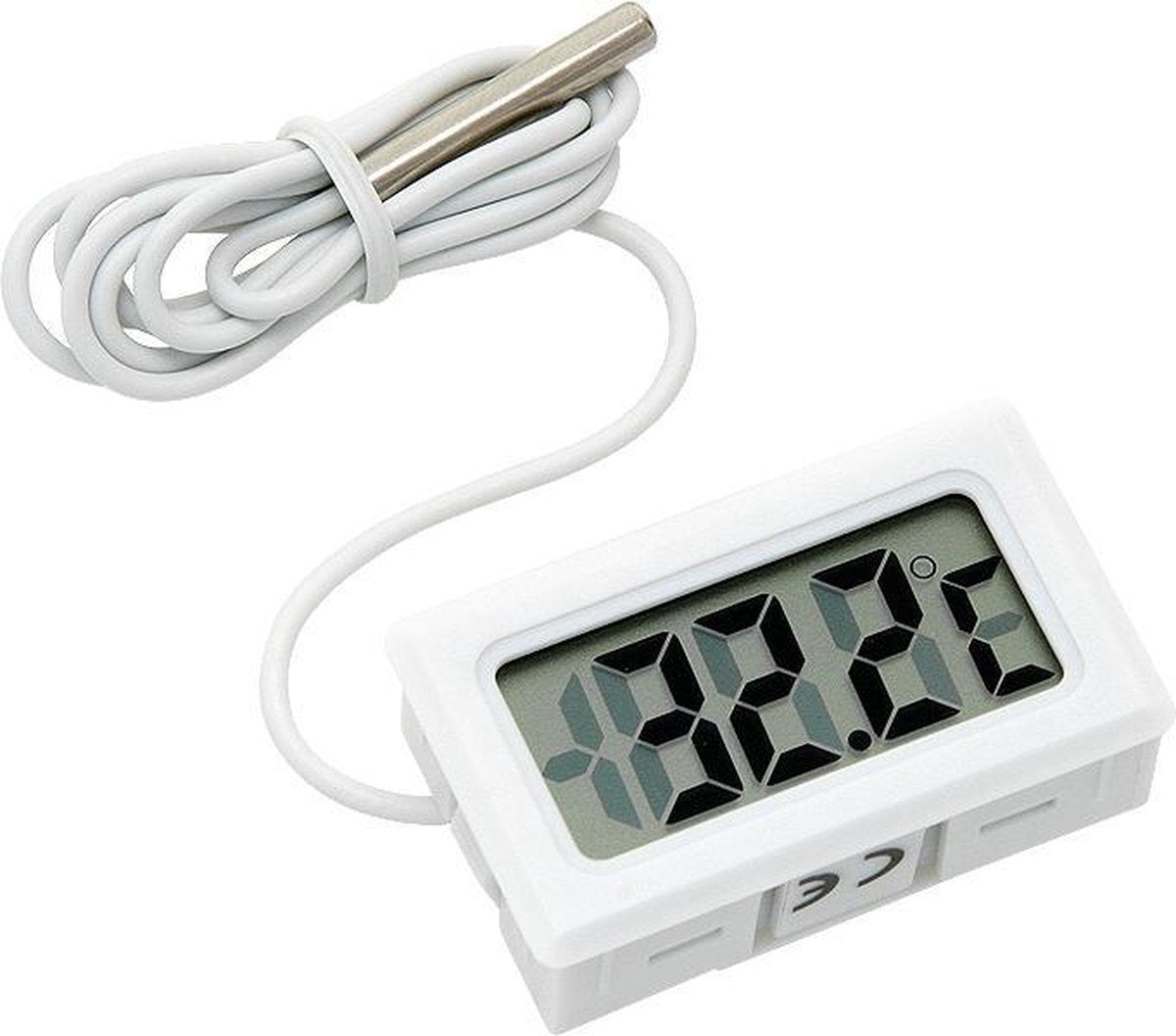 Digitale Thermometer WIT - Aquarium - Koelkast - Vriezer - Chiller - Vloeistof - LCD Temperatuurmeter met meetsonde
