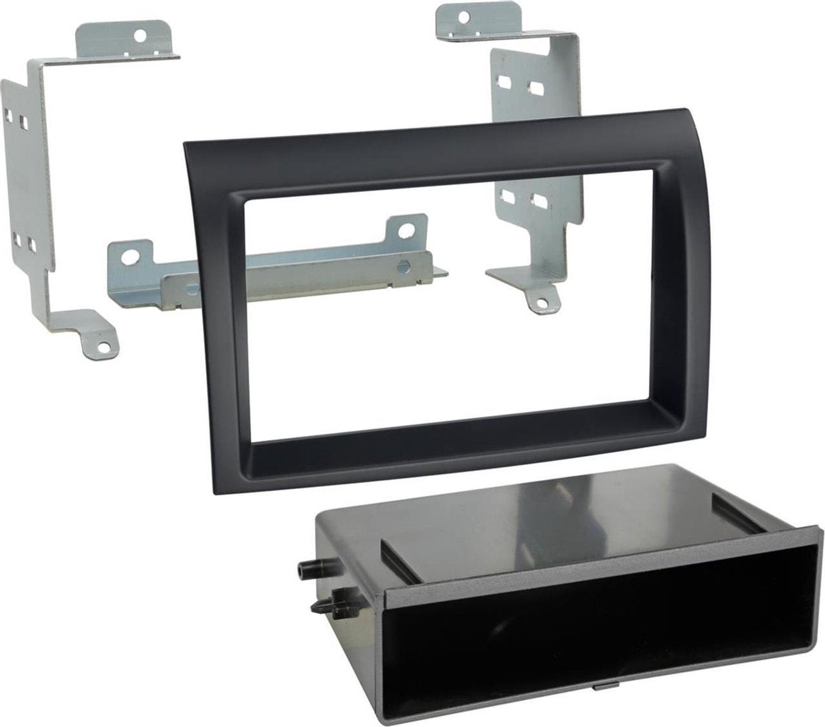 2-DIN Paneel Citroën Jumper - Fiat Ducato - Peugeot Boxer 2006-2019 Kleur: Zwart