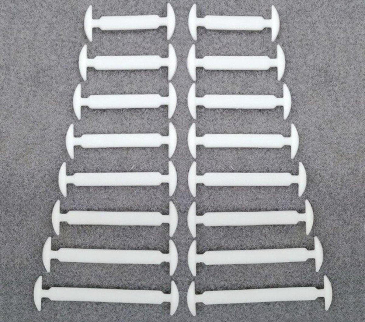 WiseGoods Siliconen Veters Elastisch - Schoenveter Elastiek - Schoenveters - Voor 1 Paar Schoenen - 16 Stuks - Wit