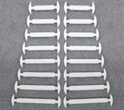 WiseGoods Siliconen Veters Elastisch - Schoenveter Elastiek - Schoenveters - Voor 1 Paar Schoenen - 16 Stuks - Wit