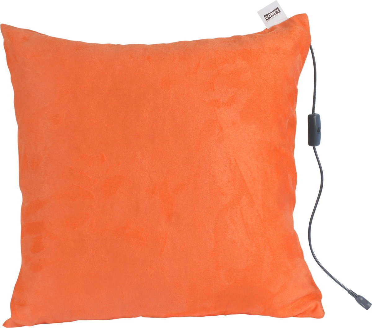 Massagekussen - oranje - massageapparaat met infrarood warmtefunctie - adapter voor auto - gekleurde wasbare hoes - Comfy