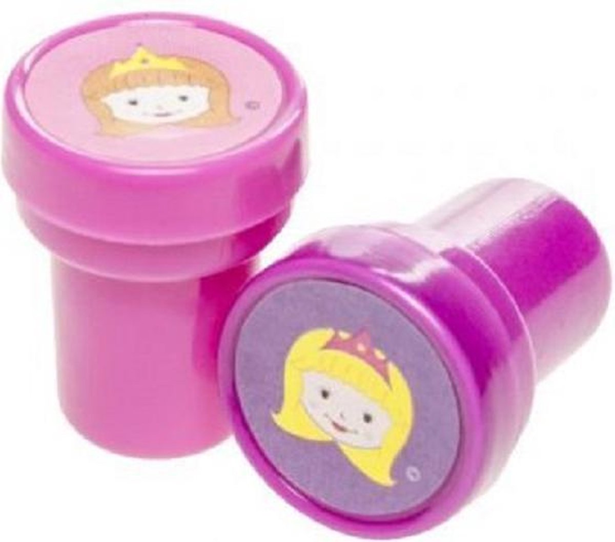18x stempeltje prinses roze en paars
