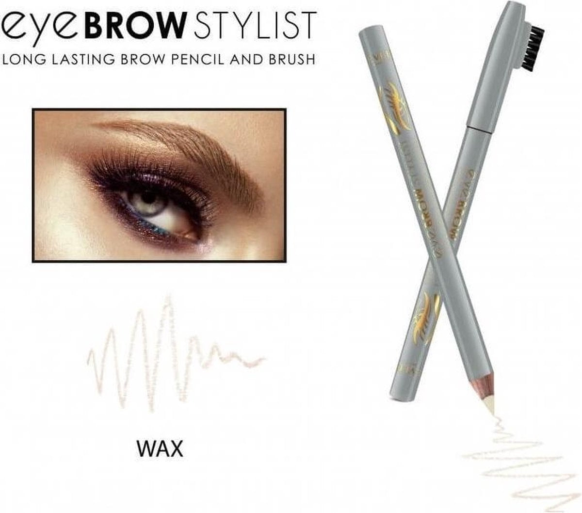 REVERS® Eye Brow Stylist Long Lasting Brow Pencil & Brush Wax #01