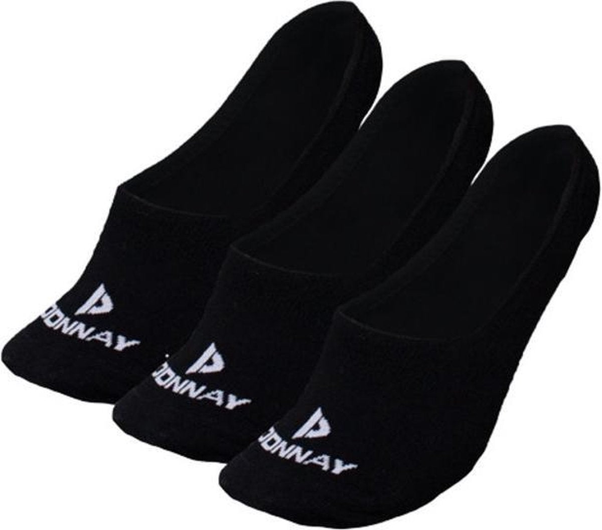 Donnay - Enkelsokjes - Footies - 3 Paar - Zwart - 39-42