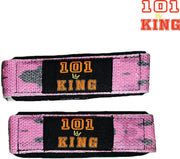 101 King - Padded Lifting Straps - Roze Patroon - Straps Met Padding Voor Gewichtheffen - Crossfit - Fitness - Powerlifting