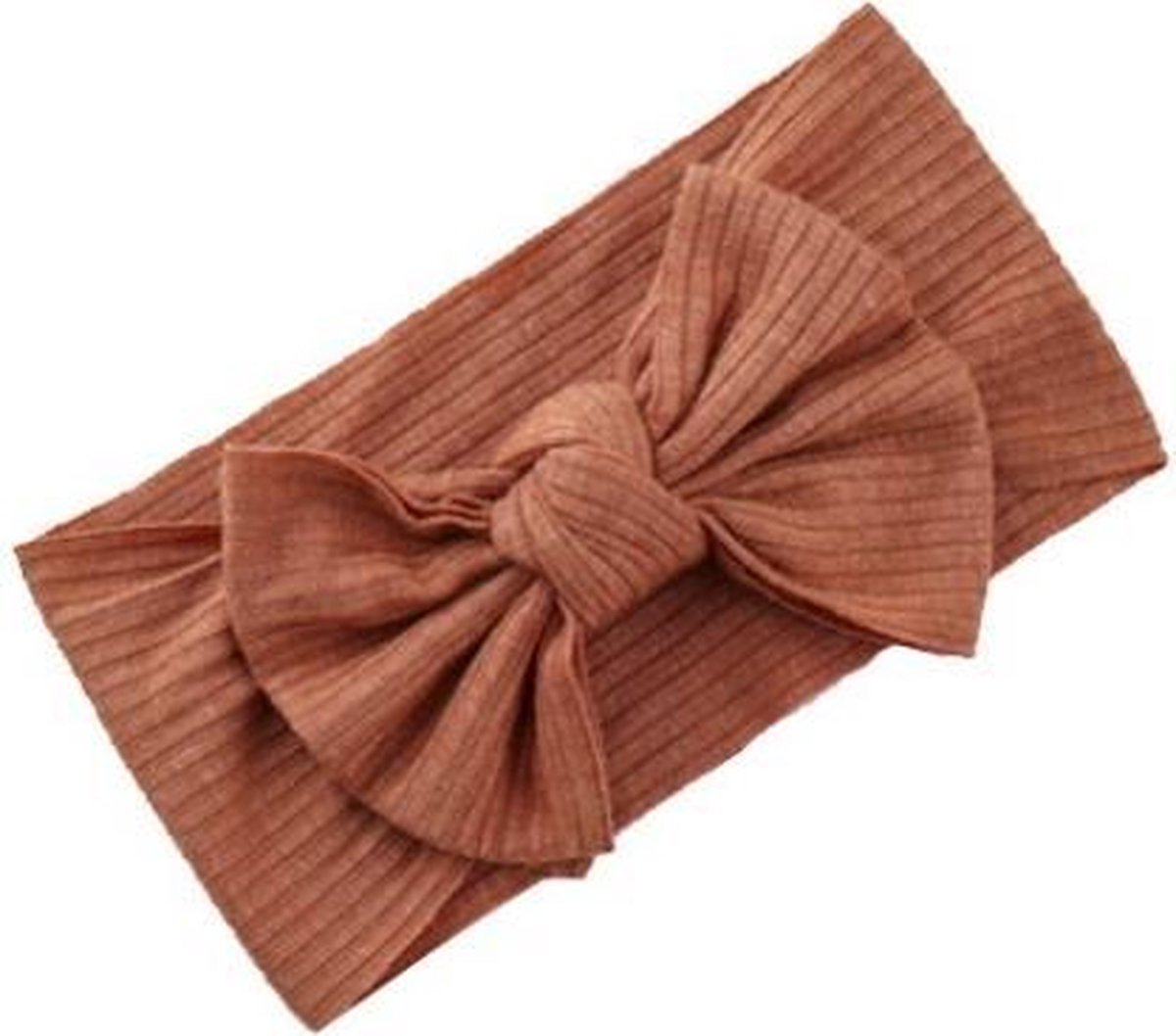 Kinder Haarband Roestbruin Strik / Bow | Microfiber | 0-6 jaar | Fashion Favorite
